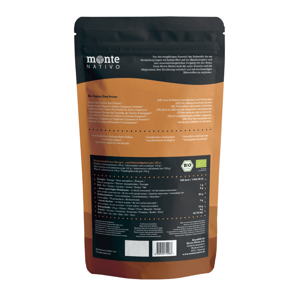 Bio Ceylon-Zimtpulver (500g)
