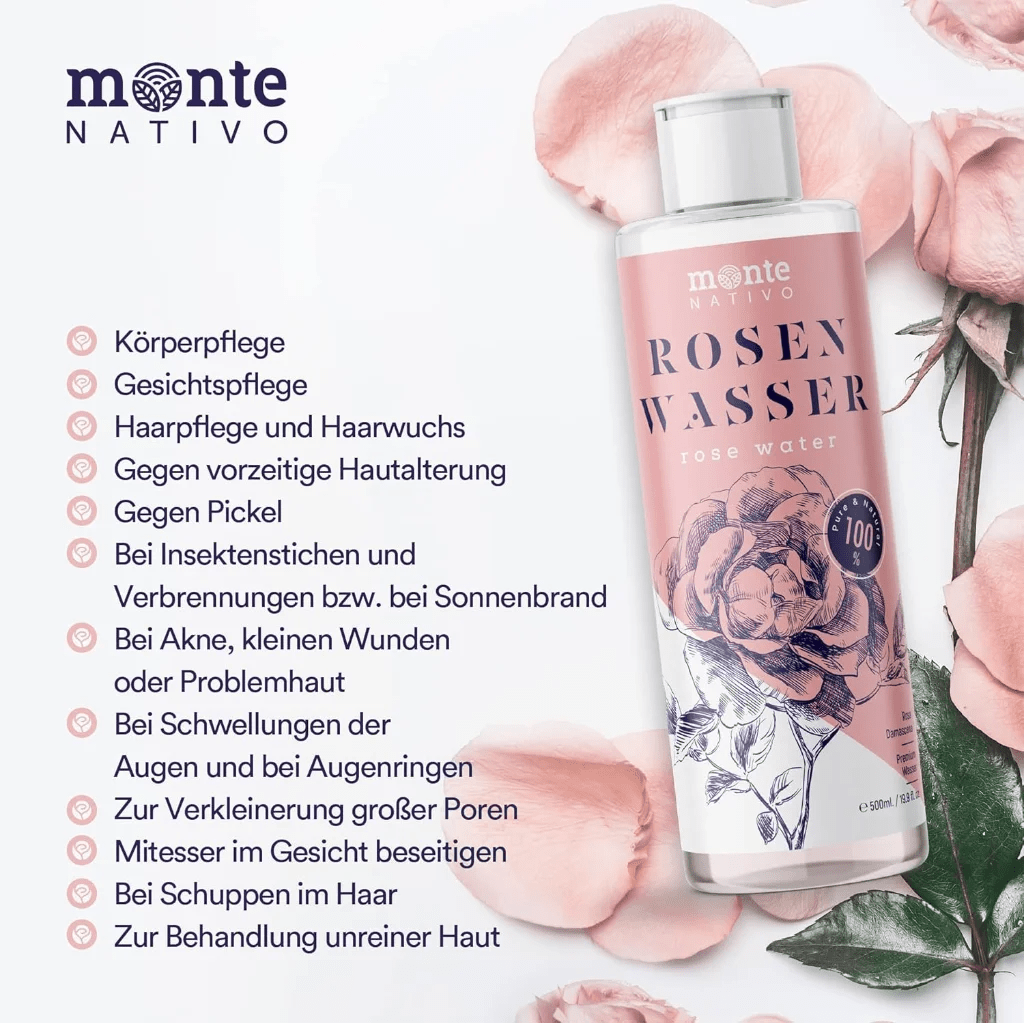 Rosenwasser für schöne Haut (500 ml)