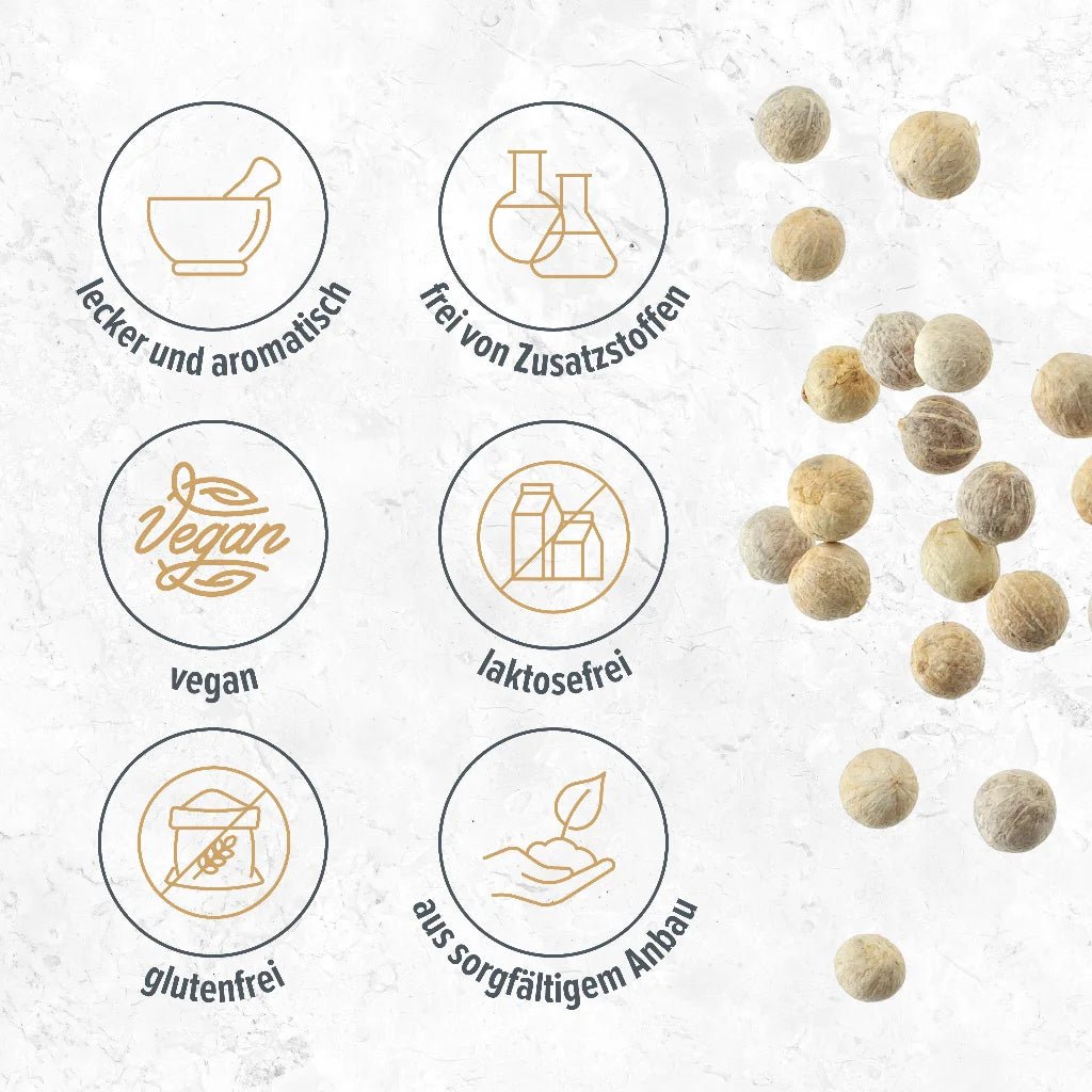 Weißer Pfeffer ganz (500g)