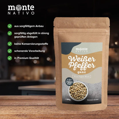 Weißer Pfeffer ganz (500g)