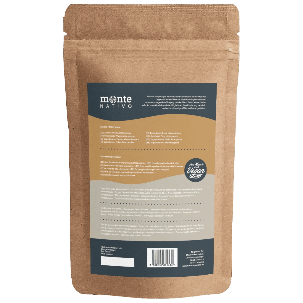 Weißer Pfeffer ganz (500g)